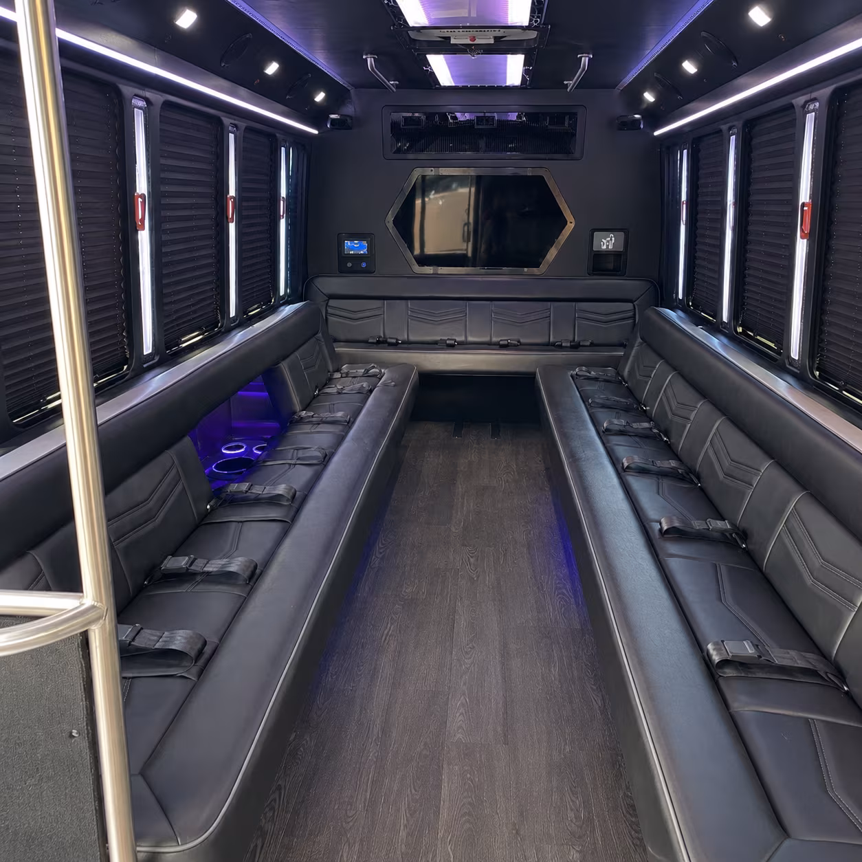 phoenix 18 passenger party bus interior