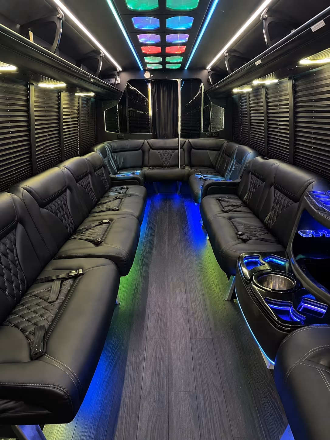 phoenix 20 passenger party bus interior