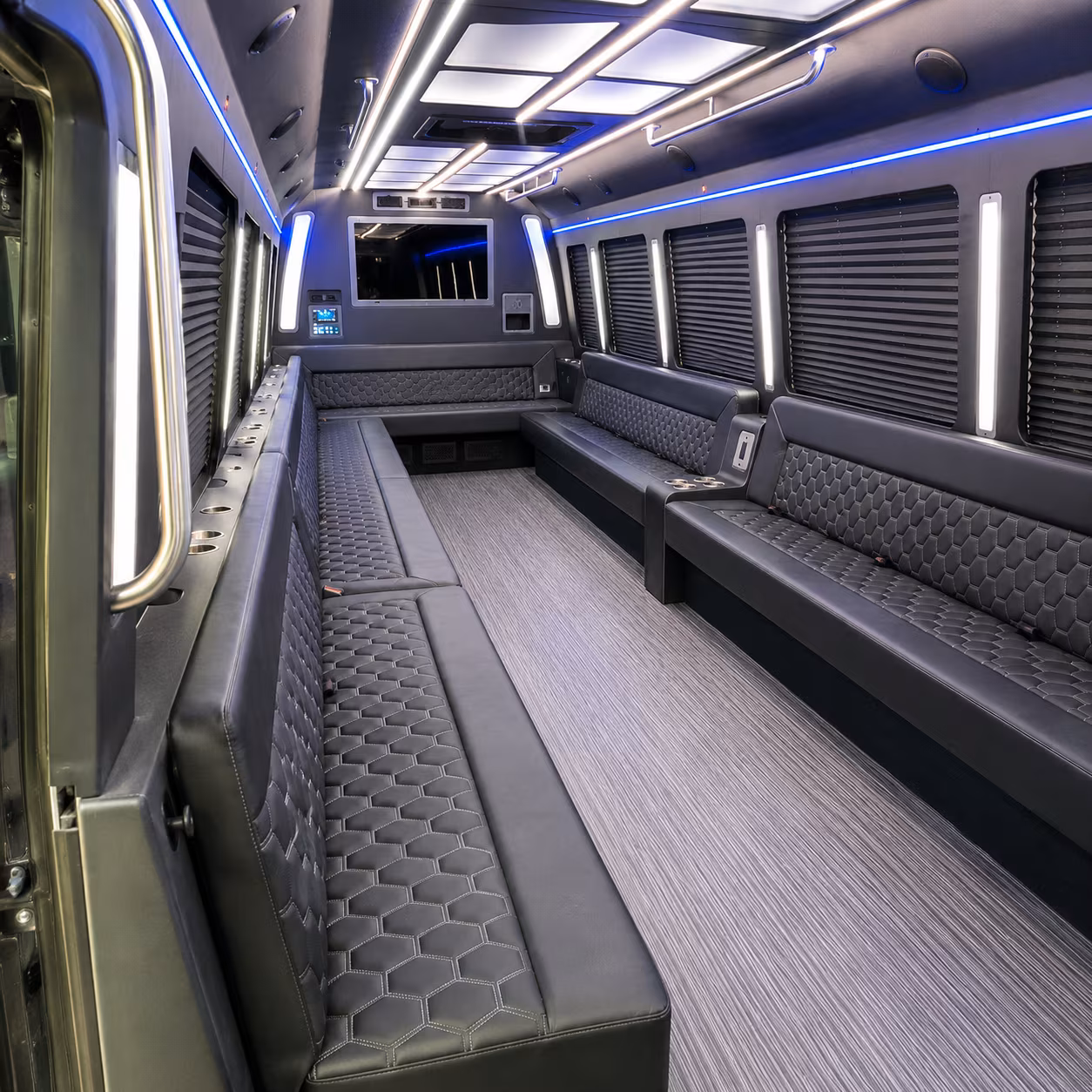 phoenix 40 passenger party bus interior